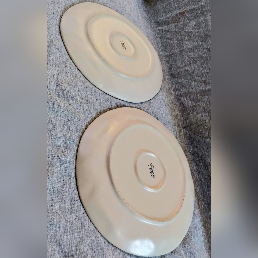 (2) inHomeStylez Ceramic/Stoneware 11" Dinner Plates "Ruby Hummingbird" - Picture 10 of 11